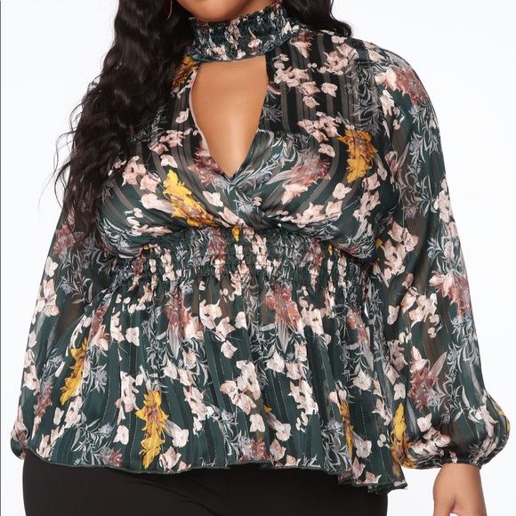 Chiffon blouse fashion nova - Picture 2 of 8